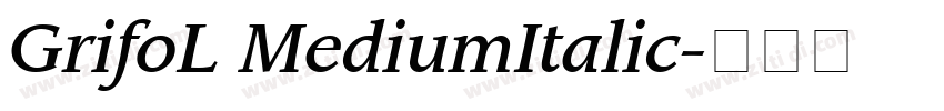 GrifoL MediumItalic字体转换
